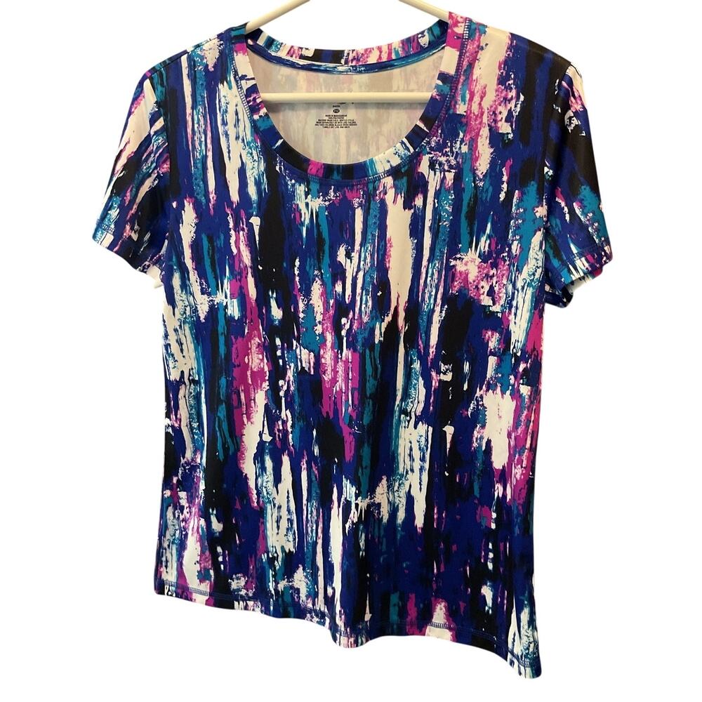 NEW Exertek Womens Petite Medium Athletic Top Purple, Blue, White , Black